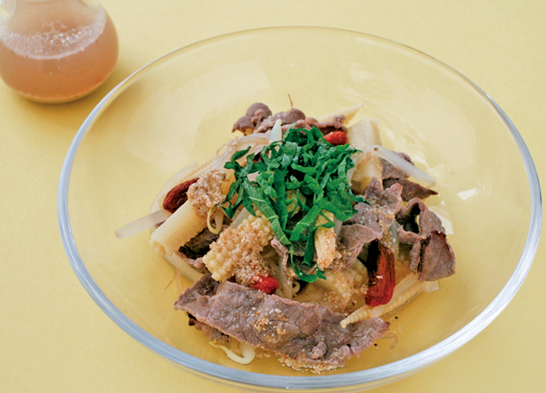 「牛肉の薬膳冷しゃぶサラダ」